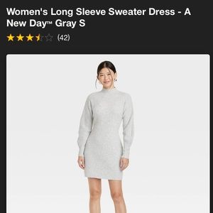 NEW sweater dress gray